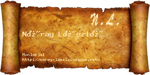 Náray László névjegykártya
