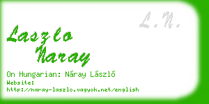 laszlo naray business card